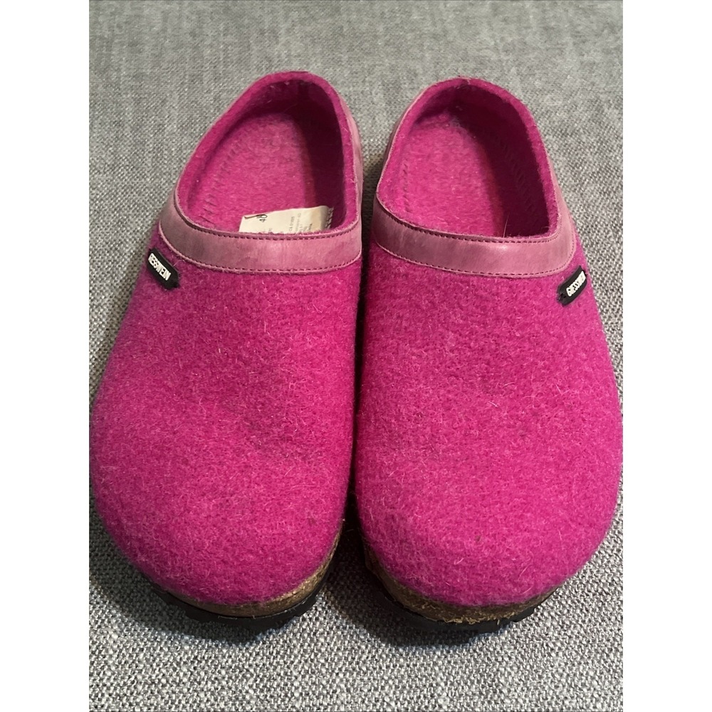 Giesswein Chamerau Fuschia Pink Wool Clog Mules Shoes Women's SZ EU 40 US 9